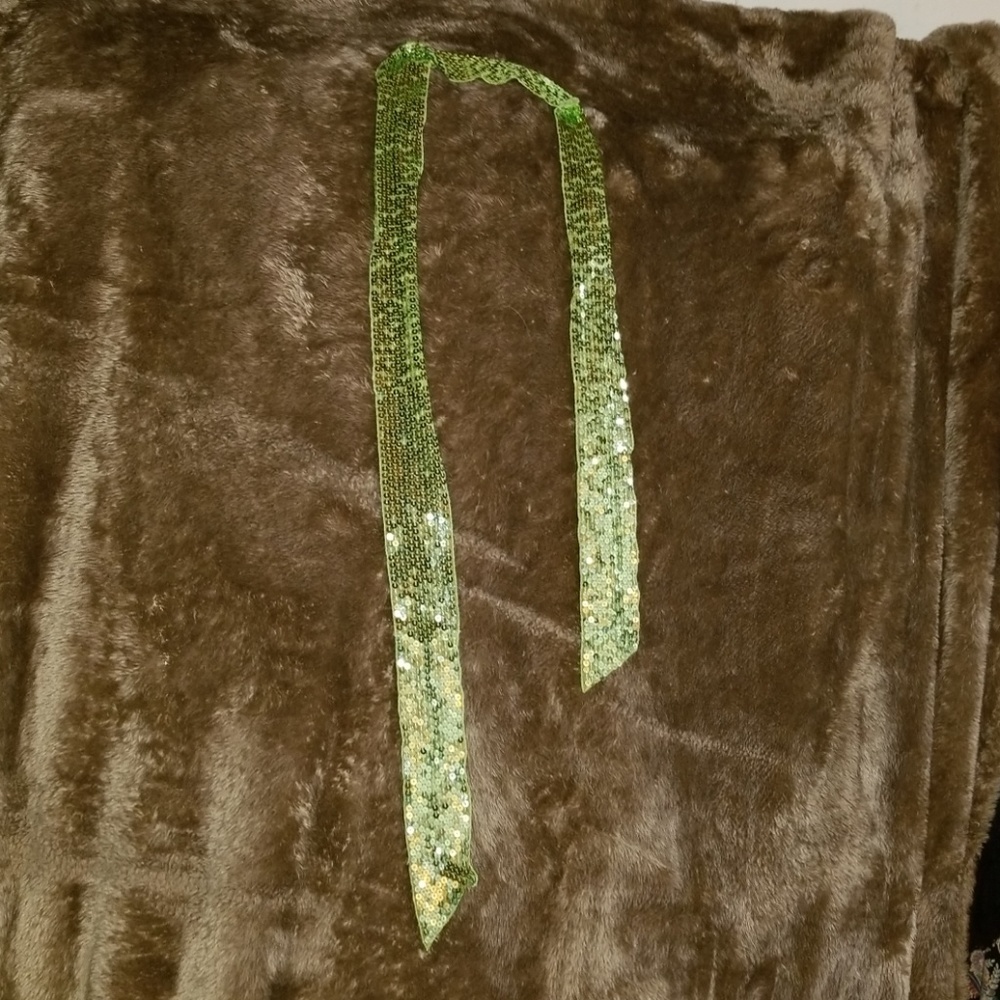 ✔️Glorious Lime Green Sequined Scarf